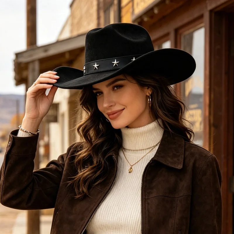 Vintage Fashion Eu - Women Hot Sale Wide Brim Cowboy