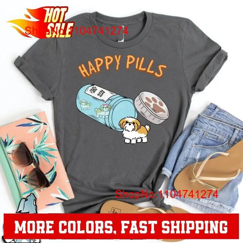 Vintage Flannel Shirt - Shih Tzu Happy Pills T Shirt