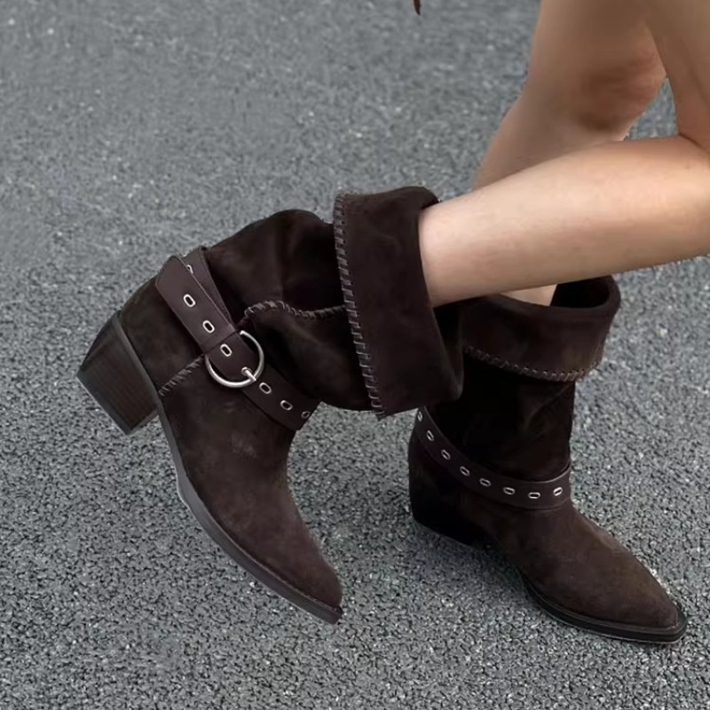Vintage Fashion And Design - Designer Women's Boots Fashion Vintage Suede