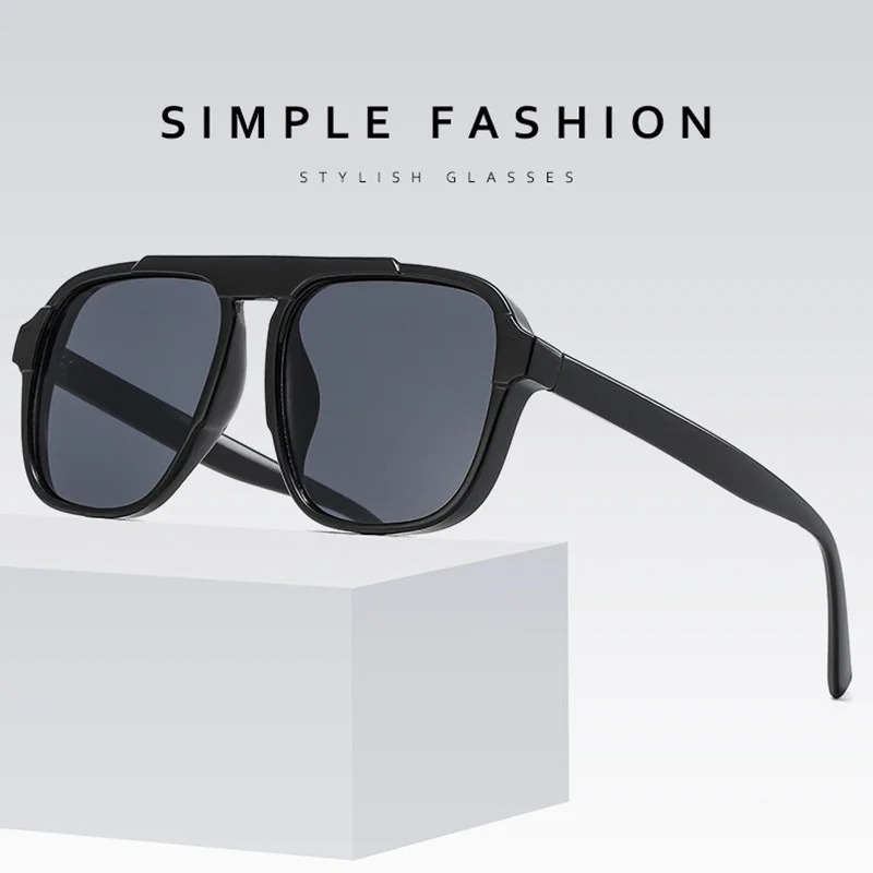 New Oversized Frame Sunglasses - Vintage Fashion Glasses 评论和价格
