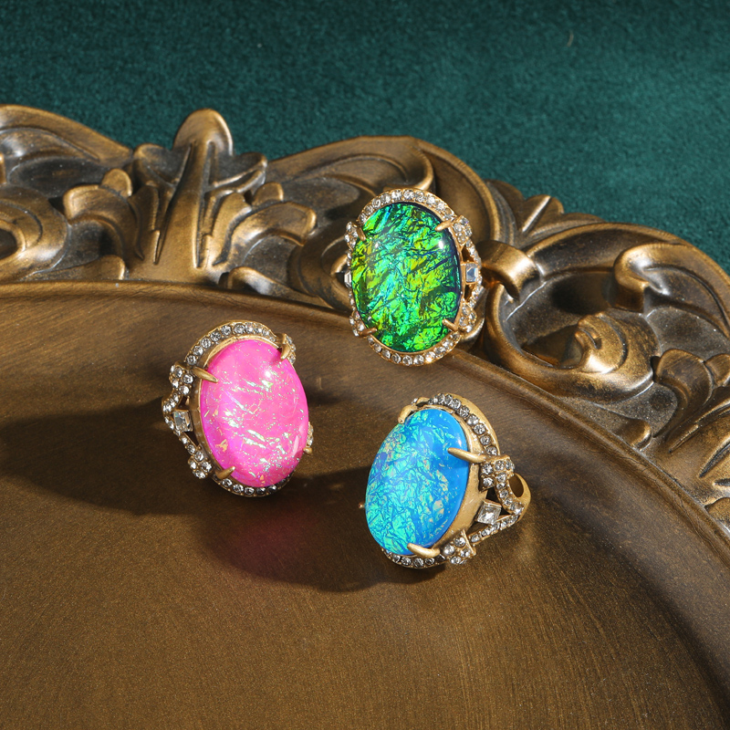 Vintage Large Opal Ring Pink A - Vintage Fashion Trends 2025 评论和价格