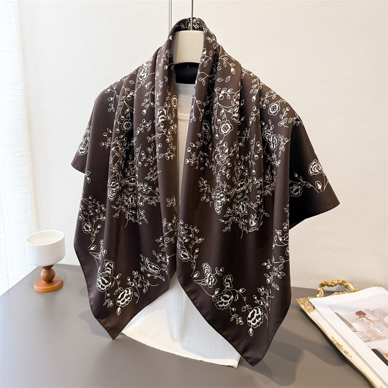 Luxury Vintage 90X90cm Square  - Vintage Fashion Hijab 评论和价格