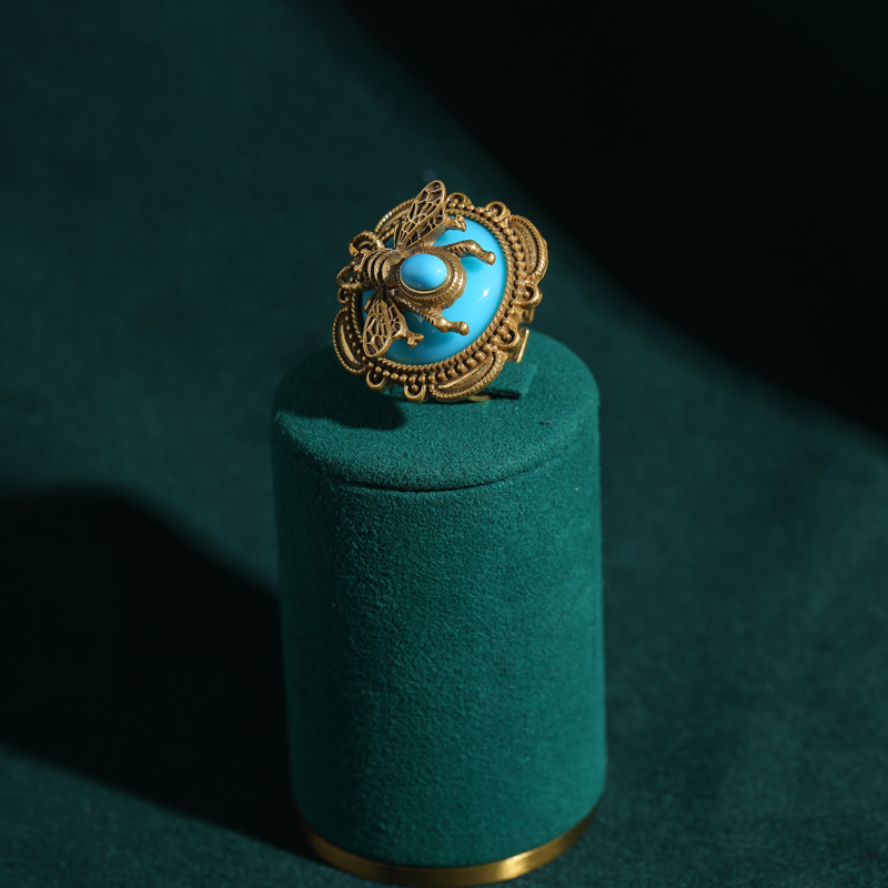 Vintage Blue Bee Rings Honey R - Vintage Fashion Trends 2025 评论和价格