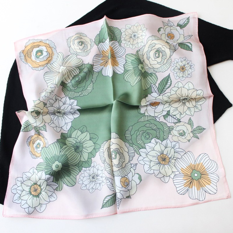 New 53cm 100% Mulberry Silk Sc - Vintage Fashion Hijab 评论和价格