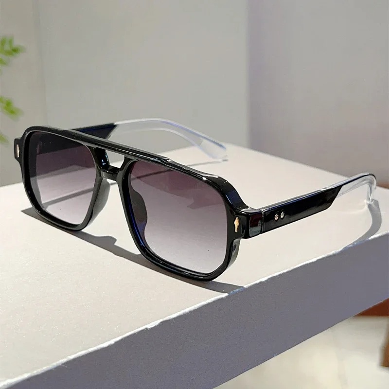 New Vintage Double Bridges Squ - Vintage Fashion Glasses 评论和价格