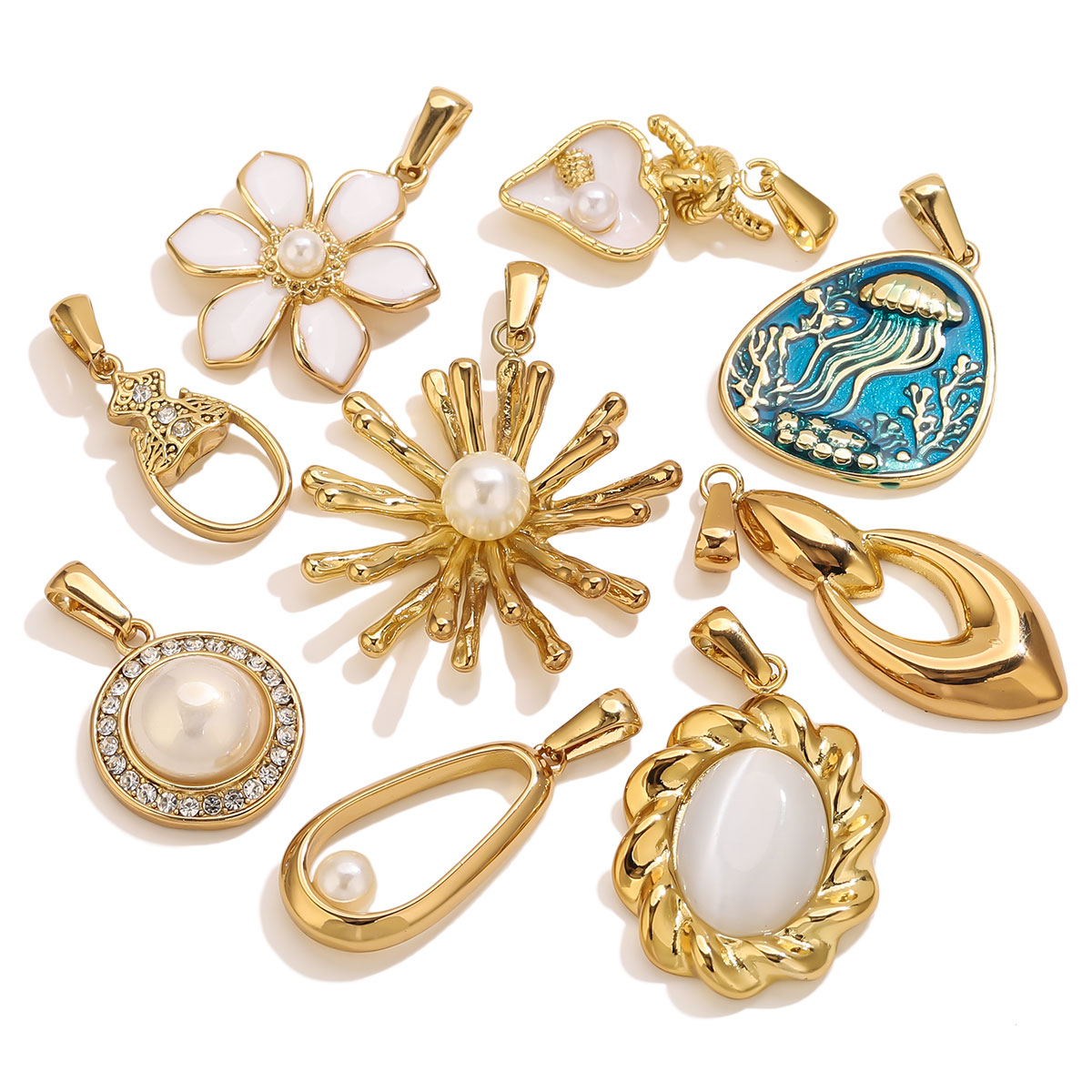 1Pcs 18K Gold Plated Stainless - Vintage Fashion Theme 评论和价格