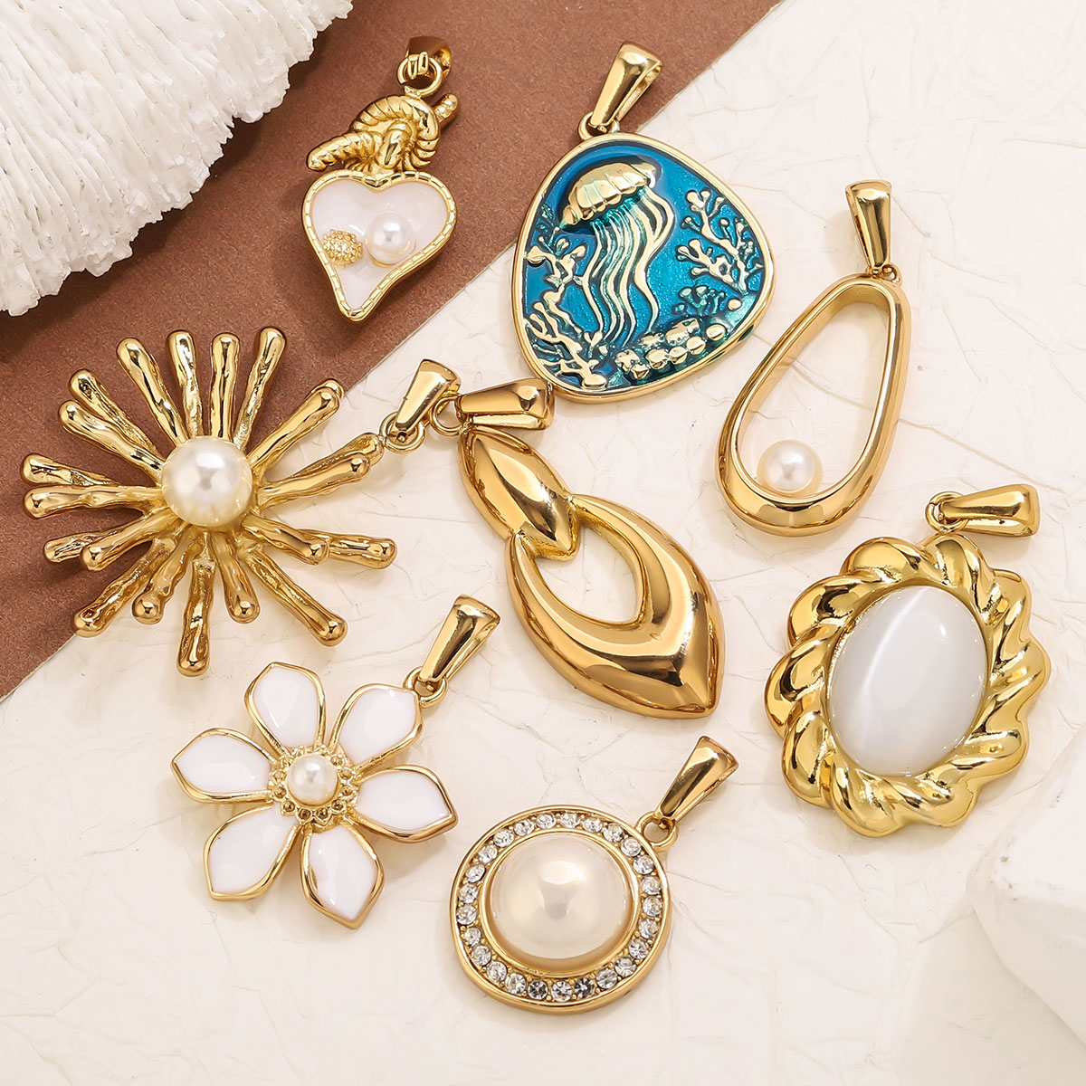 1Pcs 18K Gold Plated Stainless - Vintage Fashion Theme 评论和价格