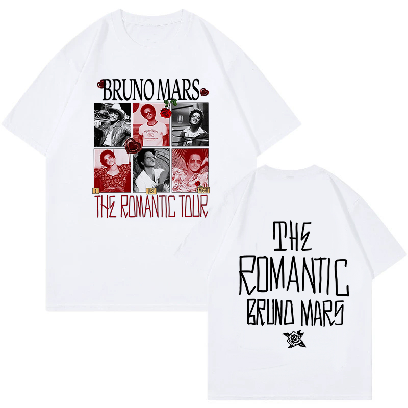 Bruno Mars Print Vintage T-shi - Vintage Fashion Eu 评论和价格