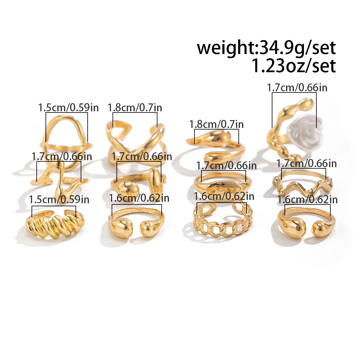 Ingemark 12Pcs/Set Vintage Met - Vintage Fashion Trends 2025 评论和价格