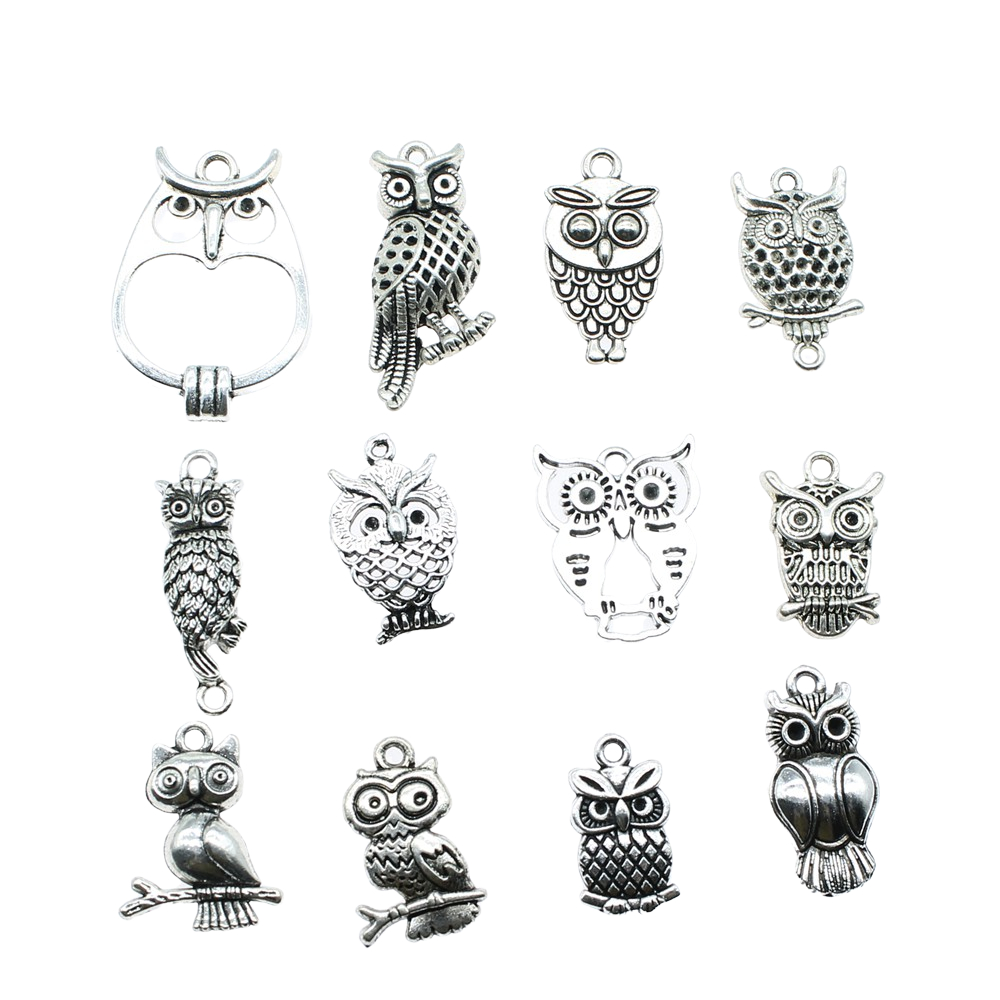 10pcs Charms Owl Antique Silve - Vintage Fashion Theme 评论和价格