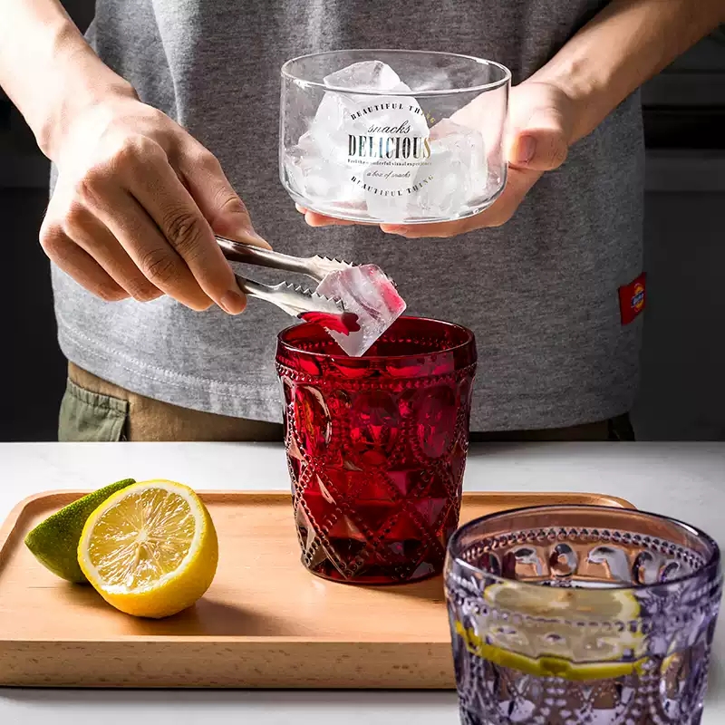 300ml Vintage Embossed Glass T - Vintage Fashion Eu 评论和价格
