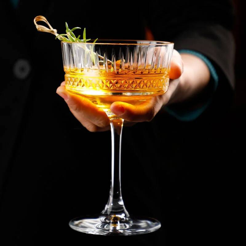 2 Pcs Carved Martini Glasses C - Vintage Fashion Eu 评论和价格