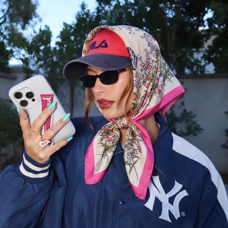 Fashion Square Silk Scarf Vint - Vintage Fashion Hijab 评论和价格
