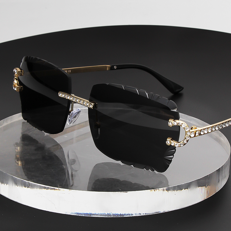 Fashion Rimless Square Sunglas - Vintage Fashion Glasses 评论和价格