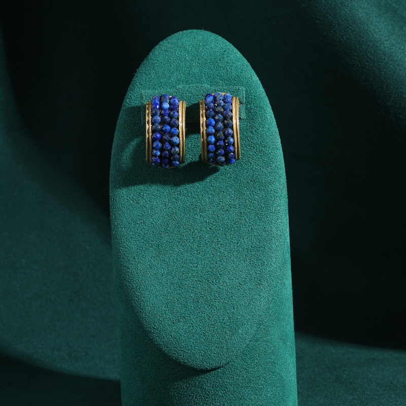 Vintage Lapis Lazuli Stud Earr - Vintage Fashion Trends 2025 评论和价格