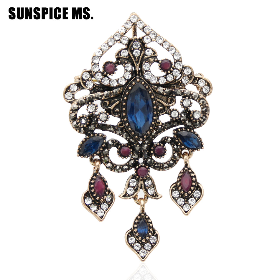 Sunspicems Turkish Women Brooc - Vintage Fashion Hijab 评论和价格
