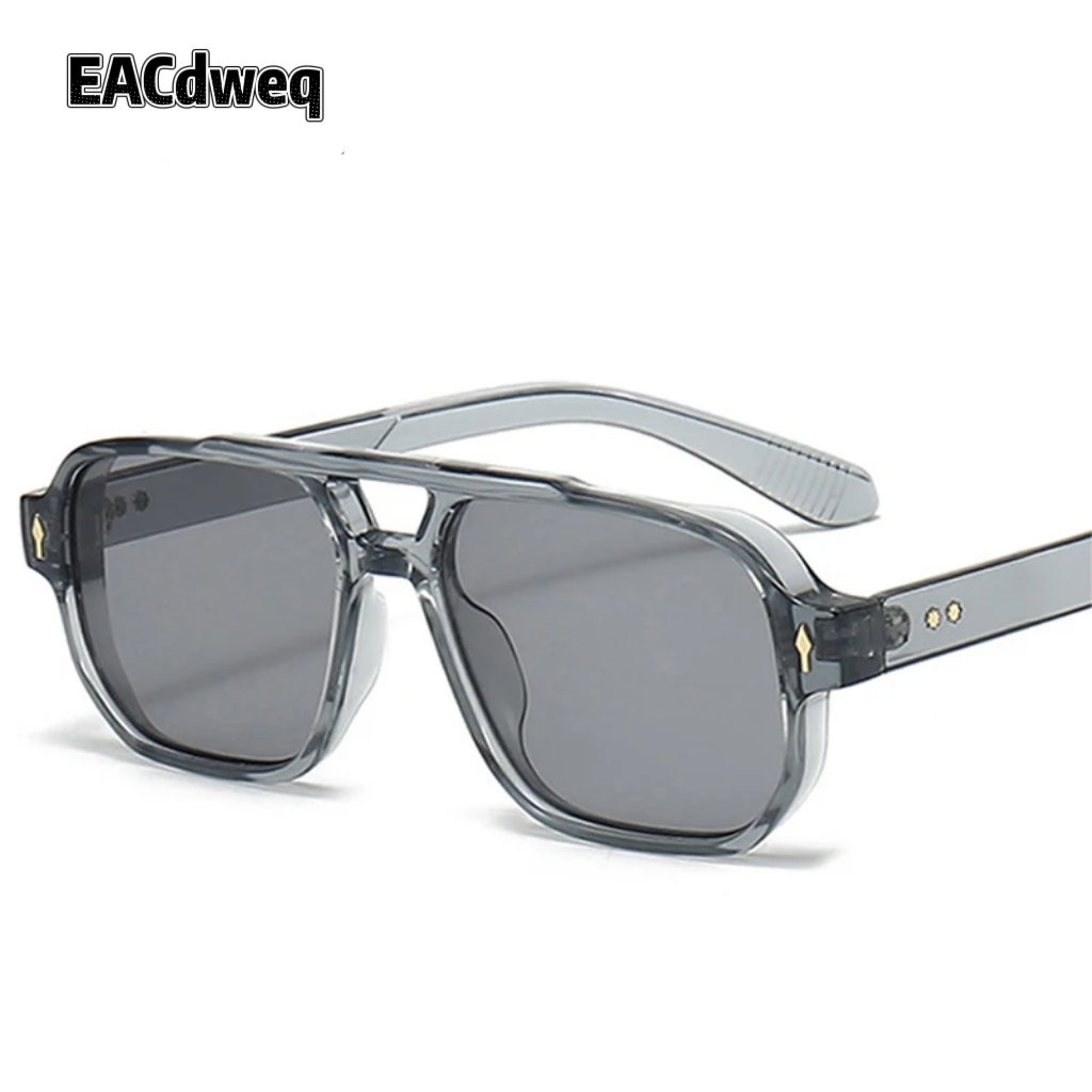 Vintage Double Bridges Men Squ - Vintage Fashion Glasses 评论和价格