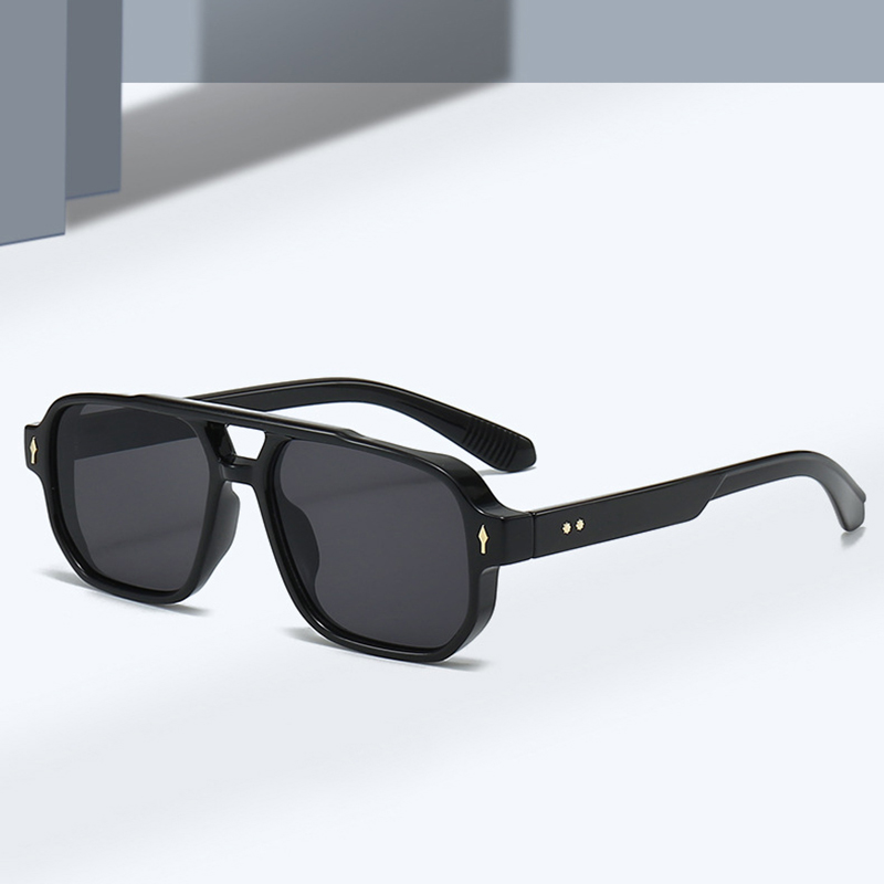 Vintage Double Bridges Men Squ - Vintage Fashion Glasses 评论和价格