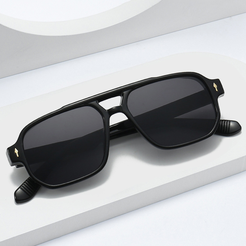 Vintage Double Bridges Men Squ - Vintage Fashion Glasses 评论和价格