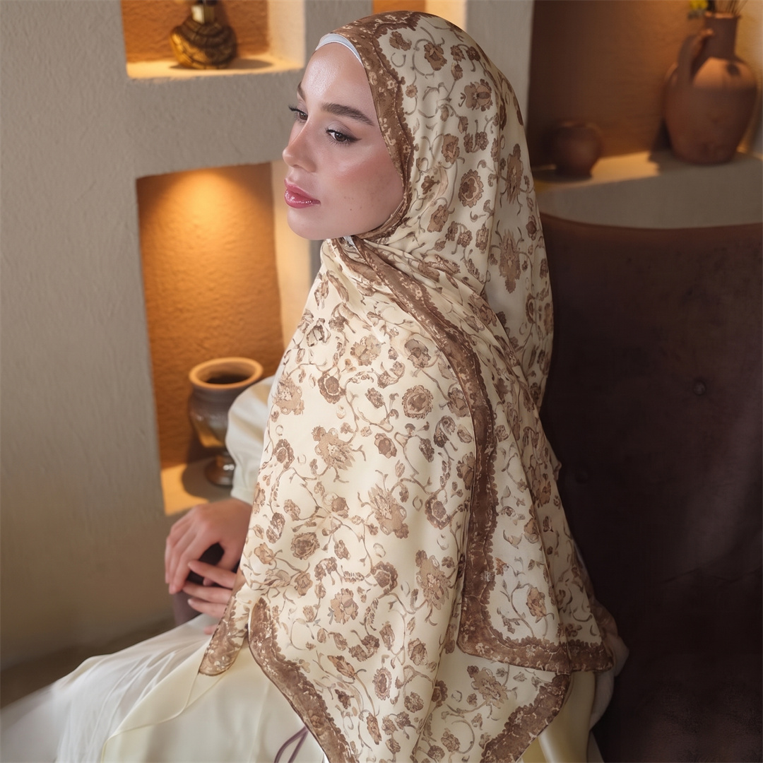 Vintage Floral Print Hijab Sof - Vintage Fashion Hijab 评论和价格