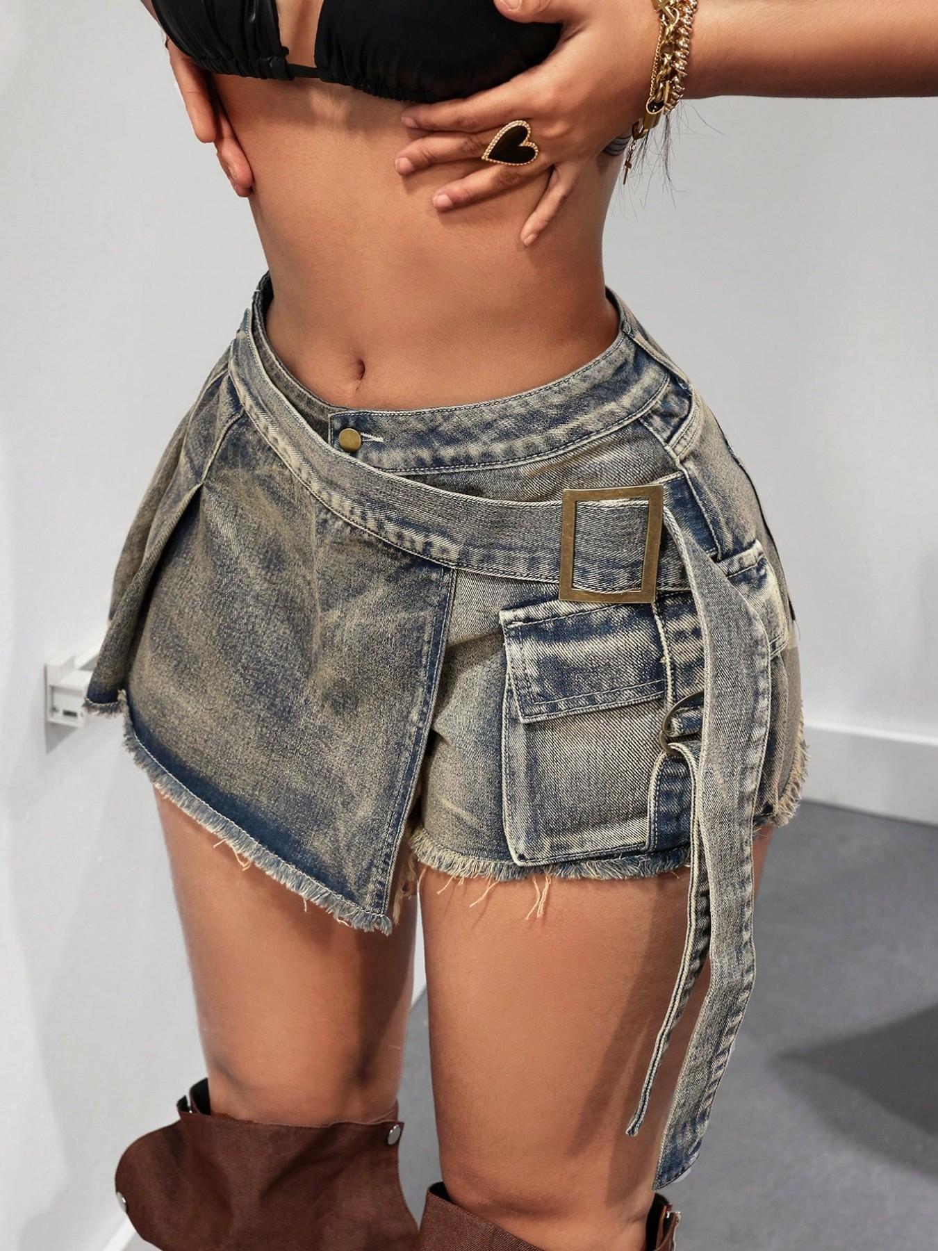 Vintage High Waist Denim Skirt - Vintage Fashion Patterns 评论和价格